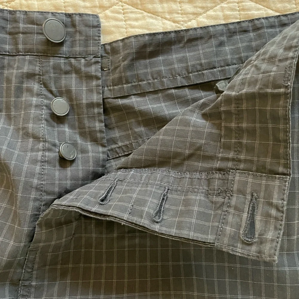 Theory Grid Check Print 6-pocket Kirby S/Recreation Shorts in Black Size‎ 38